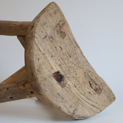 Tall elm stool - Wilfred