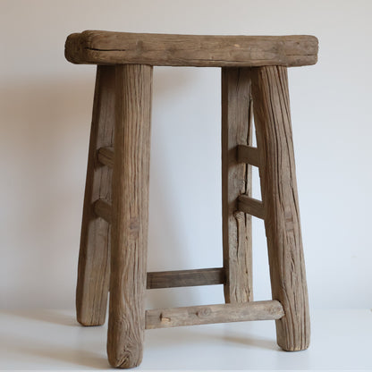 Tall elm stool - Hugh