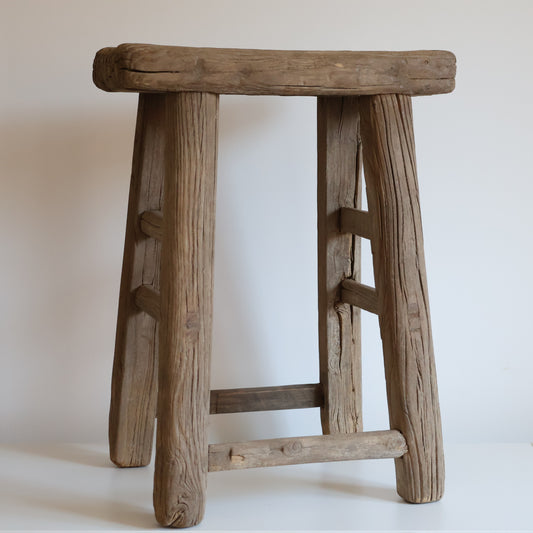 Tall elm stool - Hugh