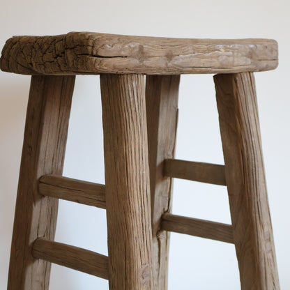 Tall elm stool - Hugh