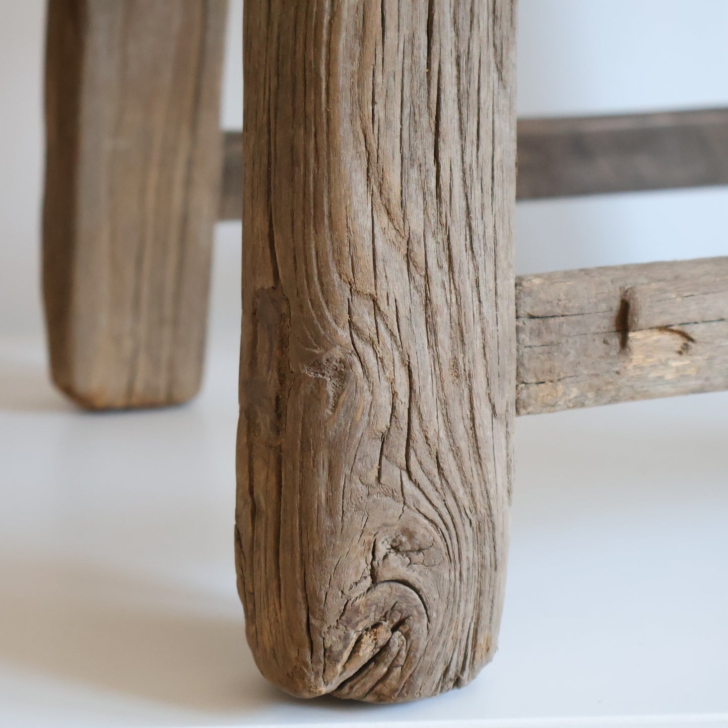 Tall elm stool - Hugh
