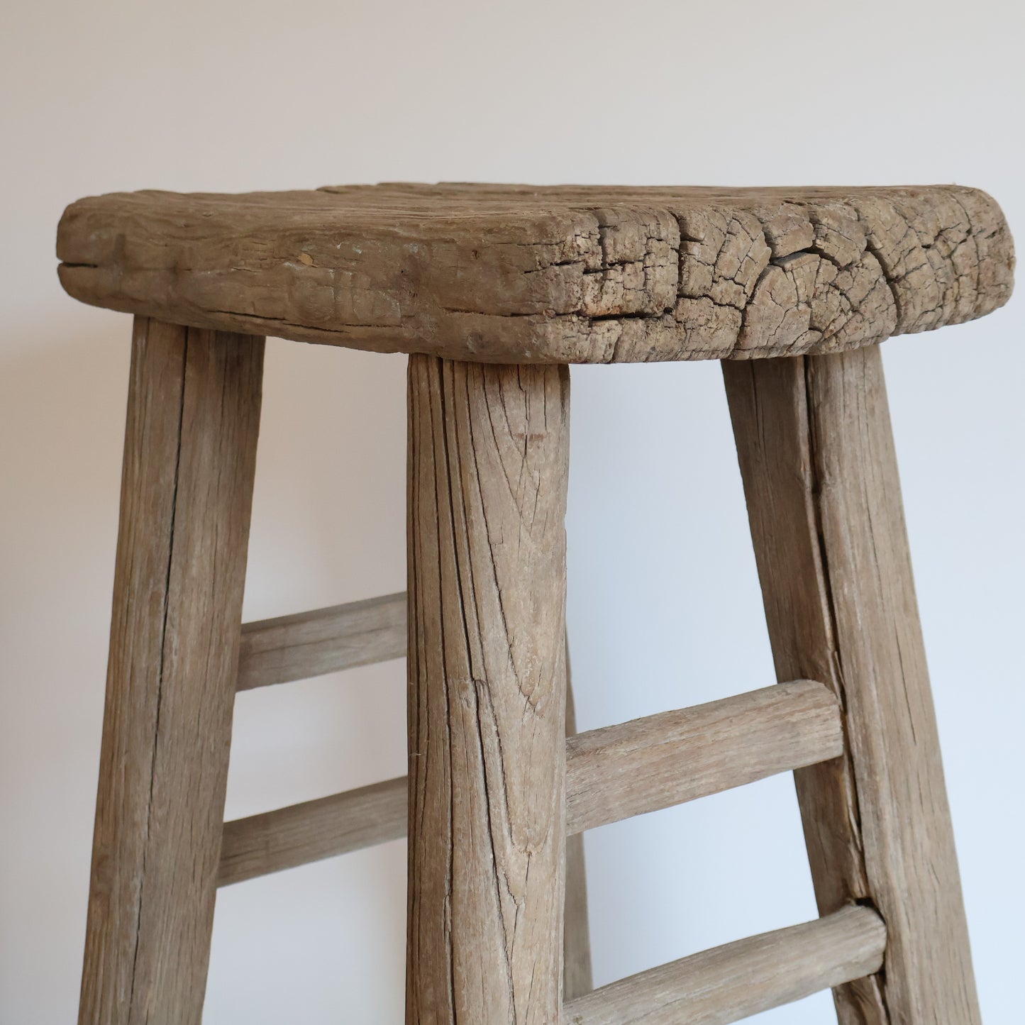 Tall elm stool - Hugh