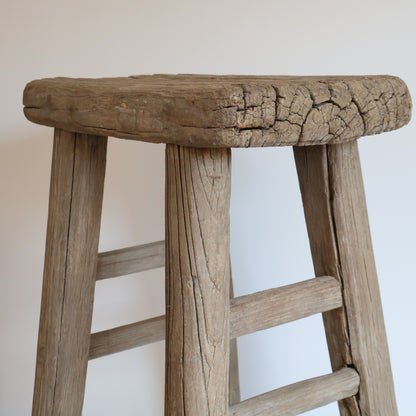 Tall elm stool - Hugh