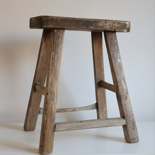 Tall elm stool - Frank