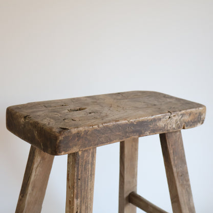 Tall elm stool - Frank