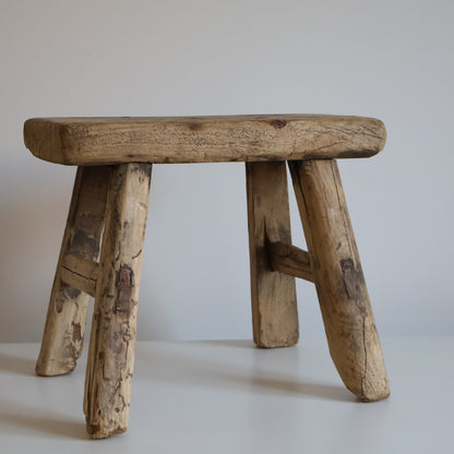 Small elm stool - Rufus