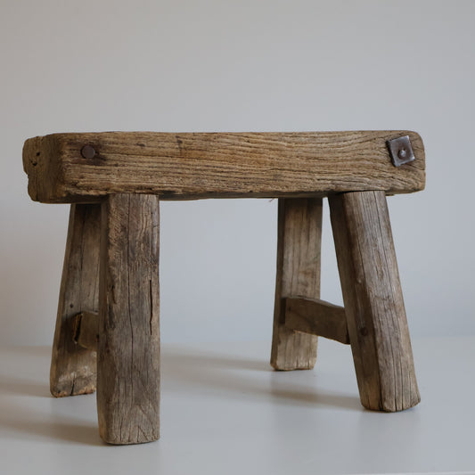 Small elm stool - Amos