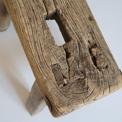 Small elm stool - Amos
