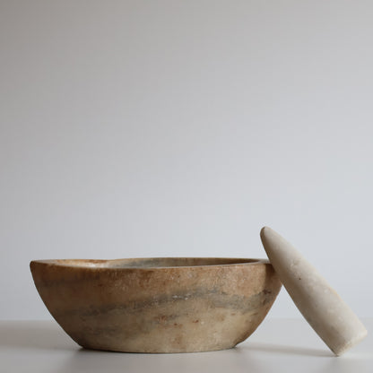 Indian marble pestle and mortar