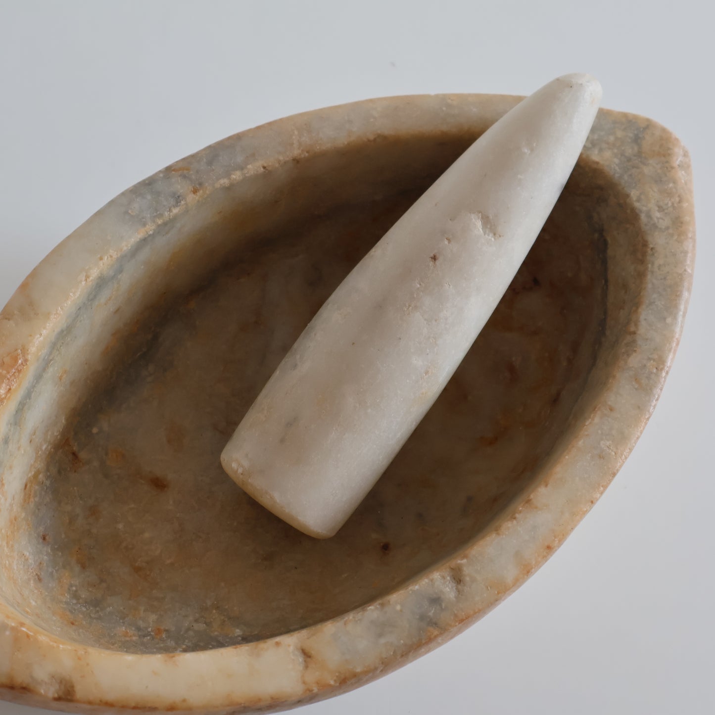 Indian marble pestle and mortar