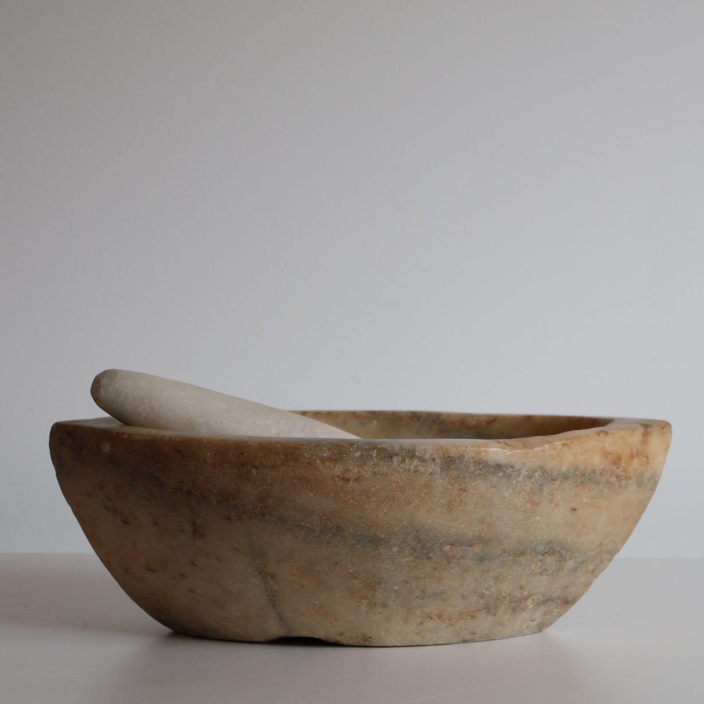Indian marble pestle and mortar