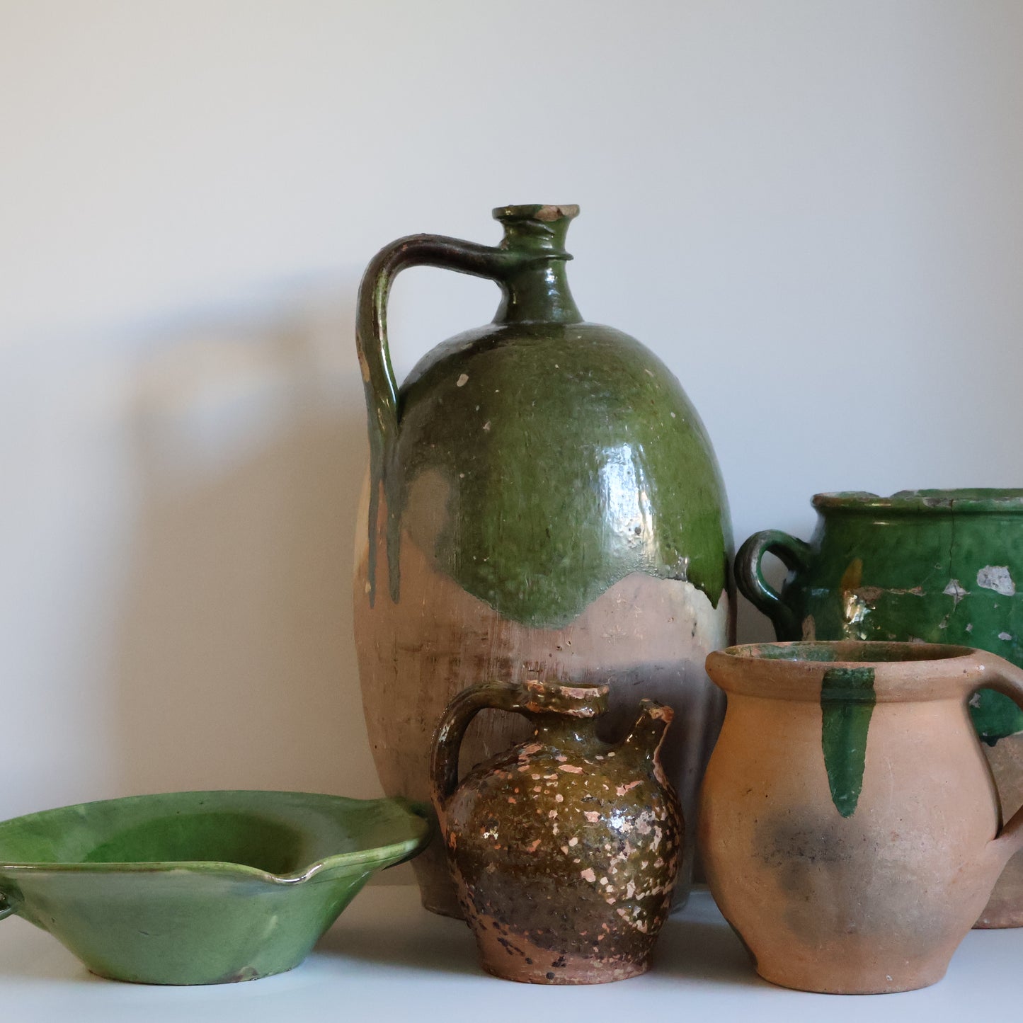 Green glazed pitcher