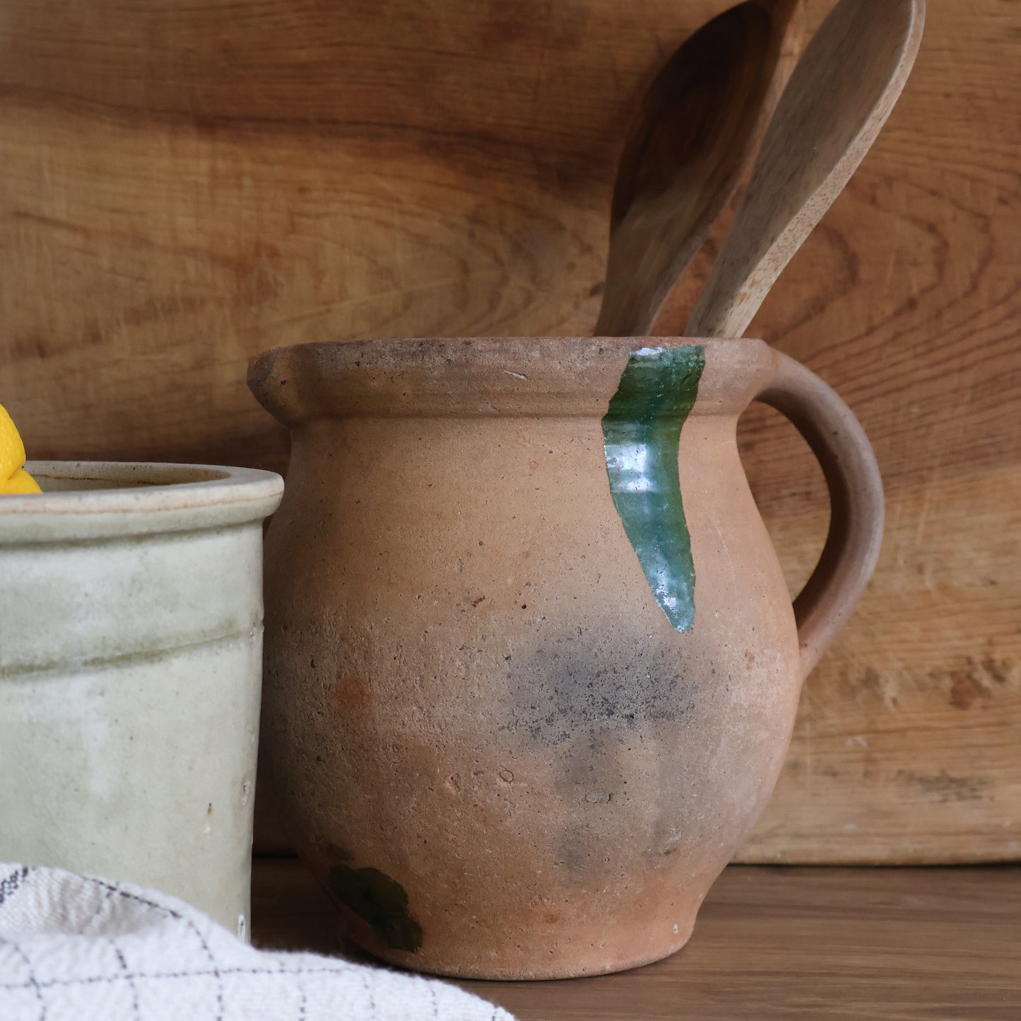Green glazed pitcher