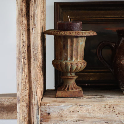 Small cast iron urn