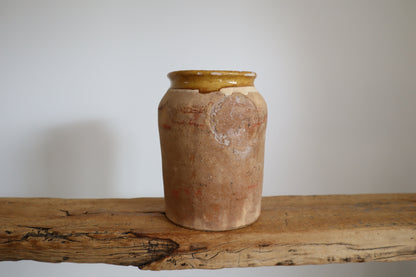 French yellow glazed pot