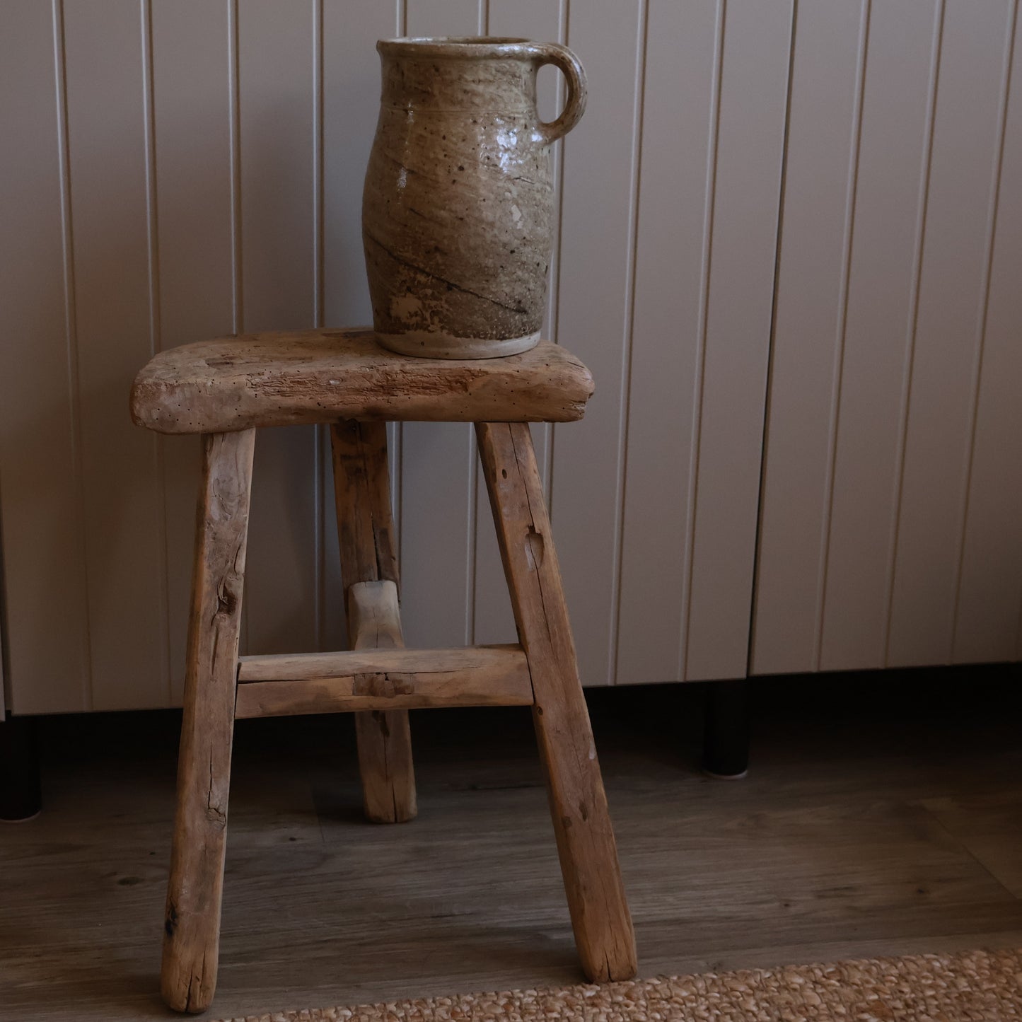 Tall elm stool - Wilfred