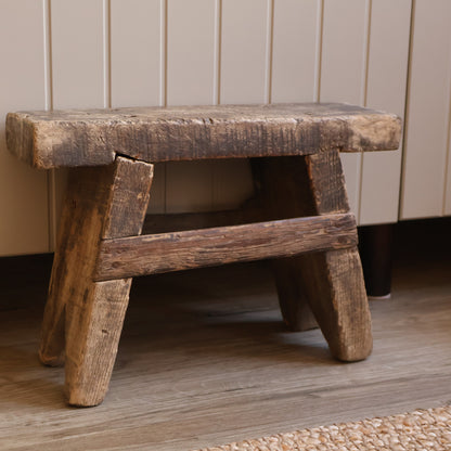 Medium elm stool - Ethel