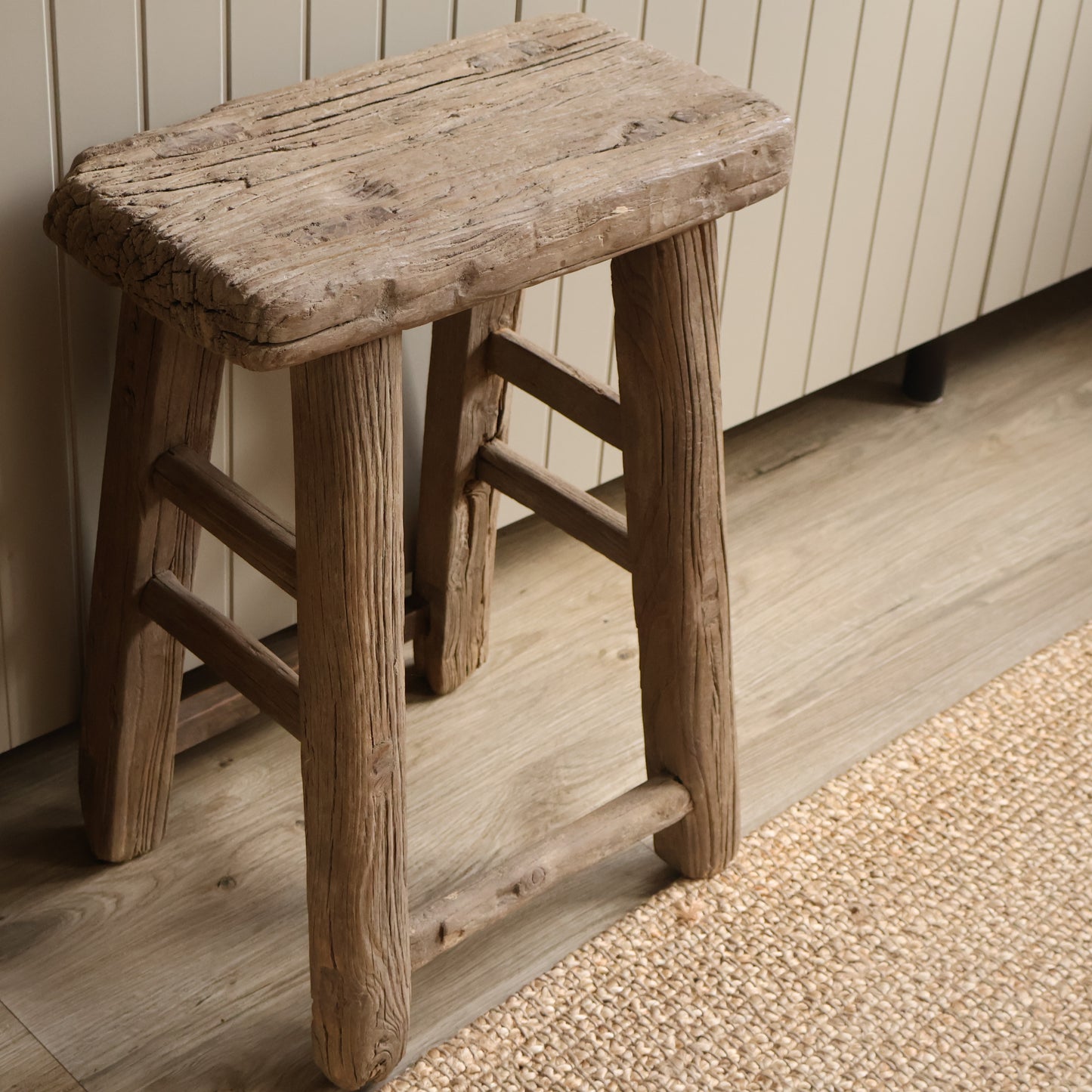 Tall elm stool - Hugh