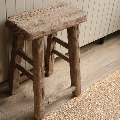 Tall elm stool - Hugh