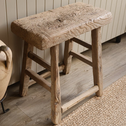 Tall elm stool - Walter
