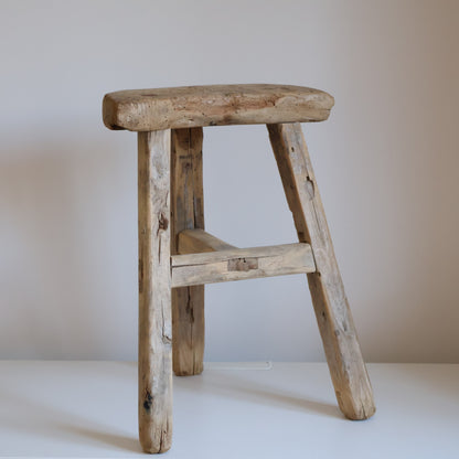 Tall elm stool - Wilfred