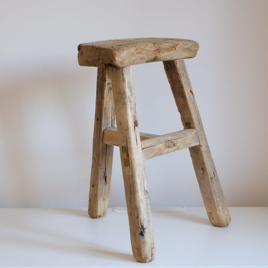 Tall elm stool - Wilfred