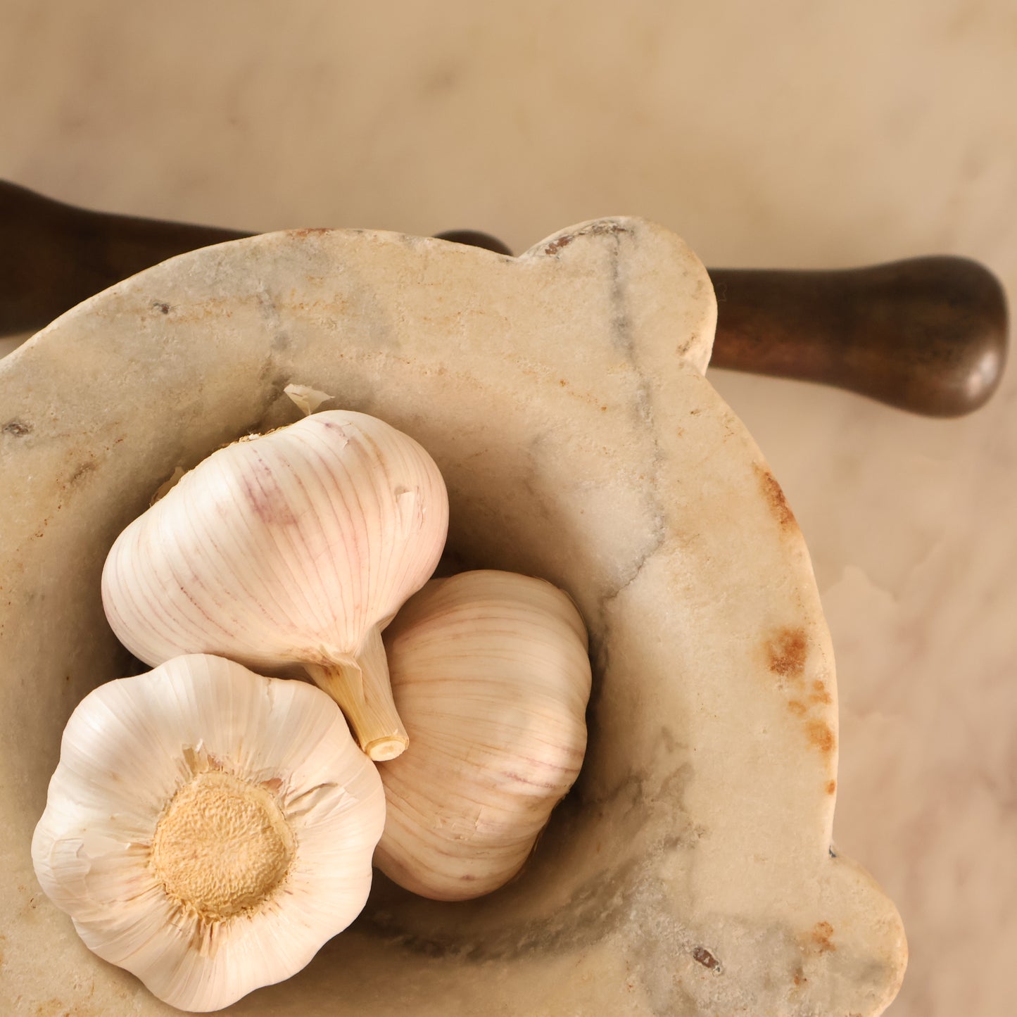French marble mortar & pestle