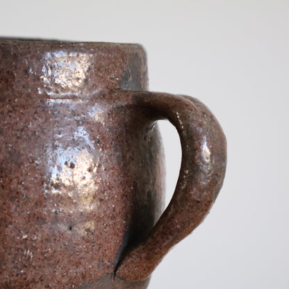 Textured half glazed jug